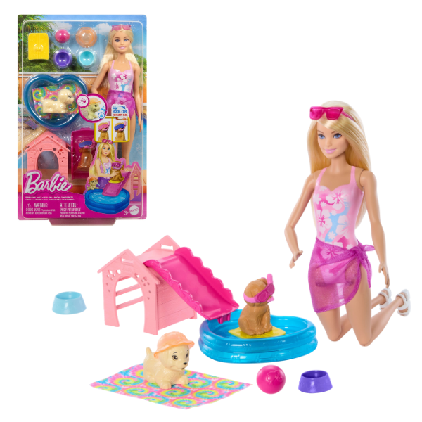 Игровой набор Barbie «Вечеринка у бассейна с щенками»