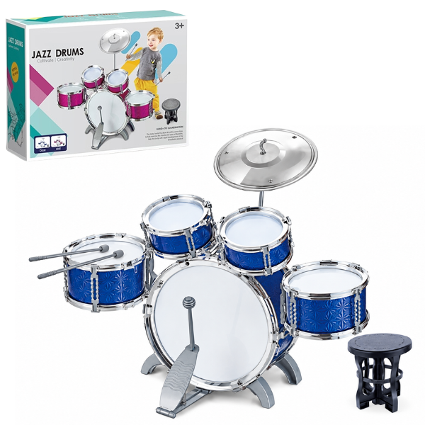 #01 Детская барабанная установка Jazz Drums со стульчиком, 64 см
