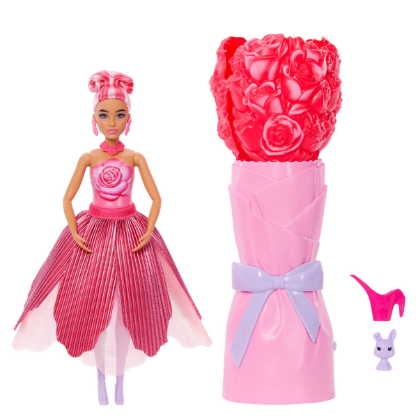 Кукла Barbie Petal Pop с ароматом красной розы