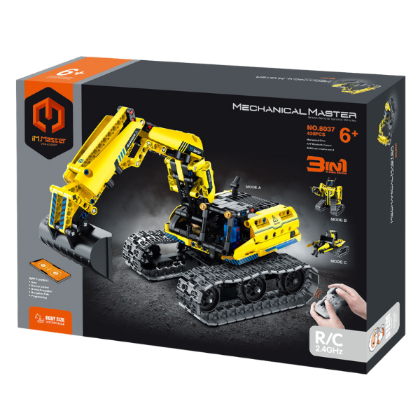 Конструктор 3 в 1 iM Master Mechanical Master «Экскаватор», на пульте радиоуправления 427 элем.