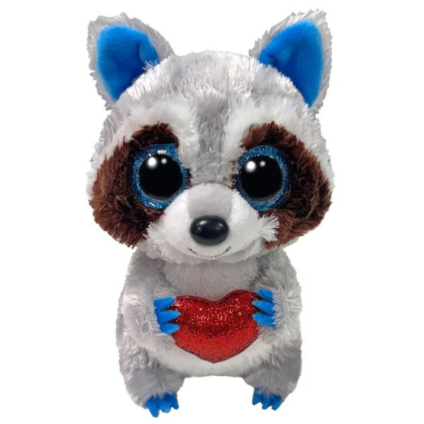 Воришка-енот с сердечком 15 см (Beanie Boos)