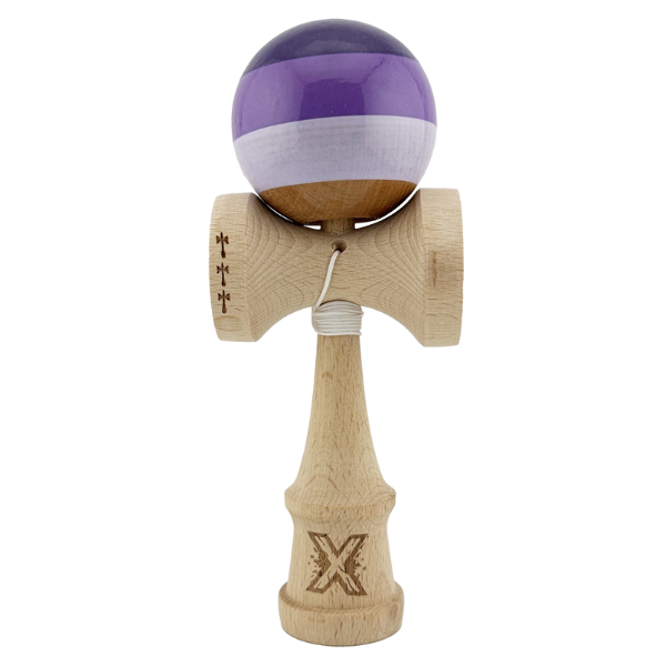 «Kendama Flippy X Original», профессиональная, Металлический Подшипник, веревка 55 см, сверхлипкая, большие чашки, 7 х 6 х 18 см, фиолетово-сиреневая