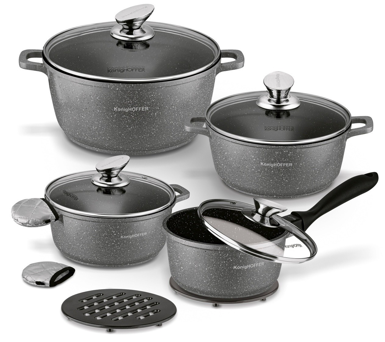 Набор посуды Konighoffer Pollo Grey 12pcs