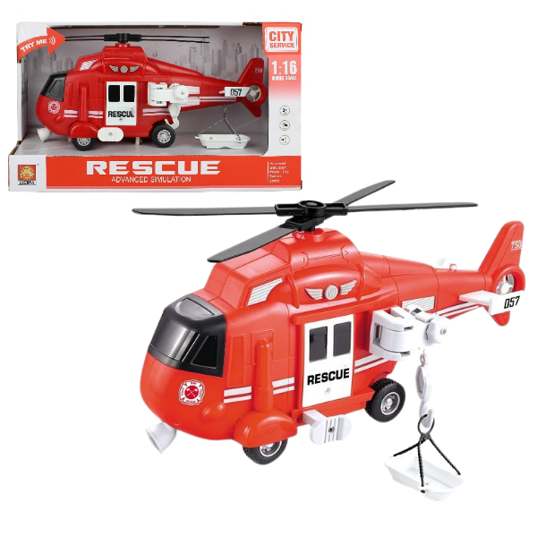 1:16 Инерционный Вертолет «Fire & Rescue Helicopter» (свет / звук)