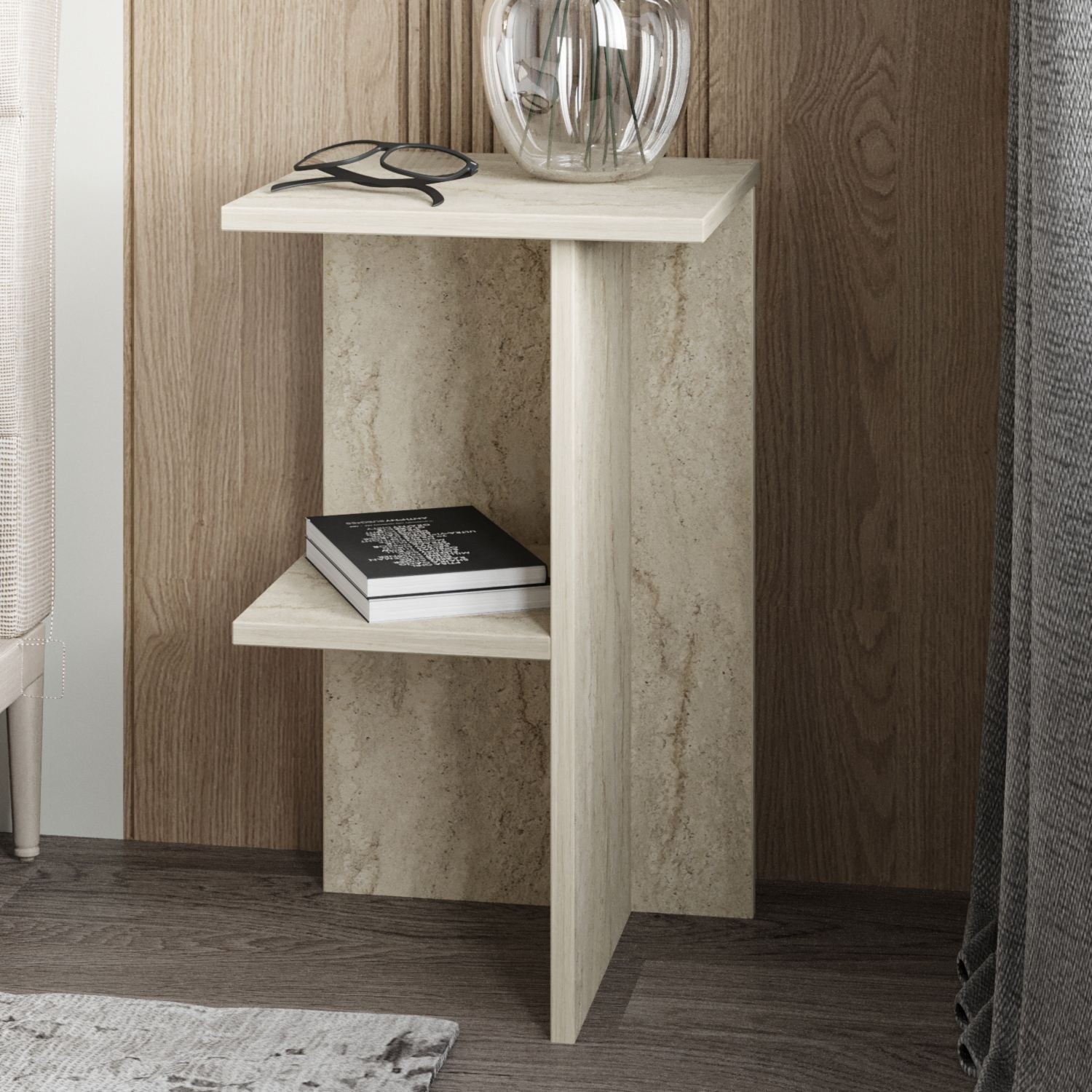 Прикроватная тумба Hanah Home Leray Travertine